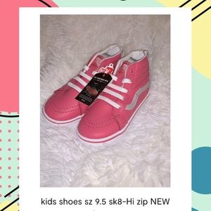 Vans kids shoes sz 9.5 sk8-Hi zip NEW
